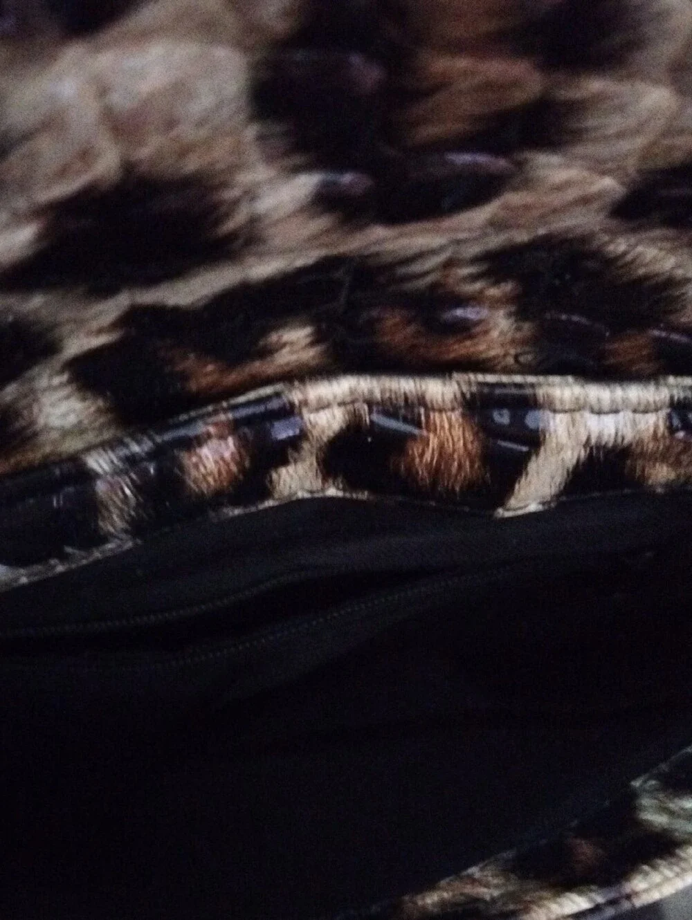 Leopard Print Envelope Clutch Wristlet - Brown